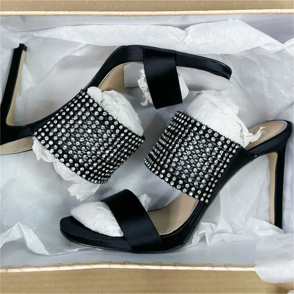 Jewel Badgley Mischka Ferris Evening Sandals - Size 6